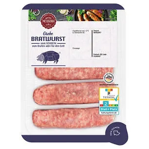 Grobe Schweine-Bratwurst 400 g