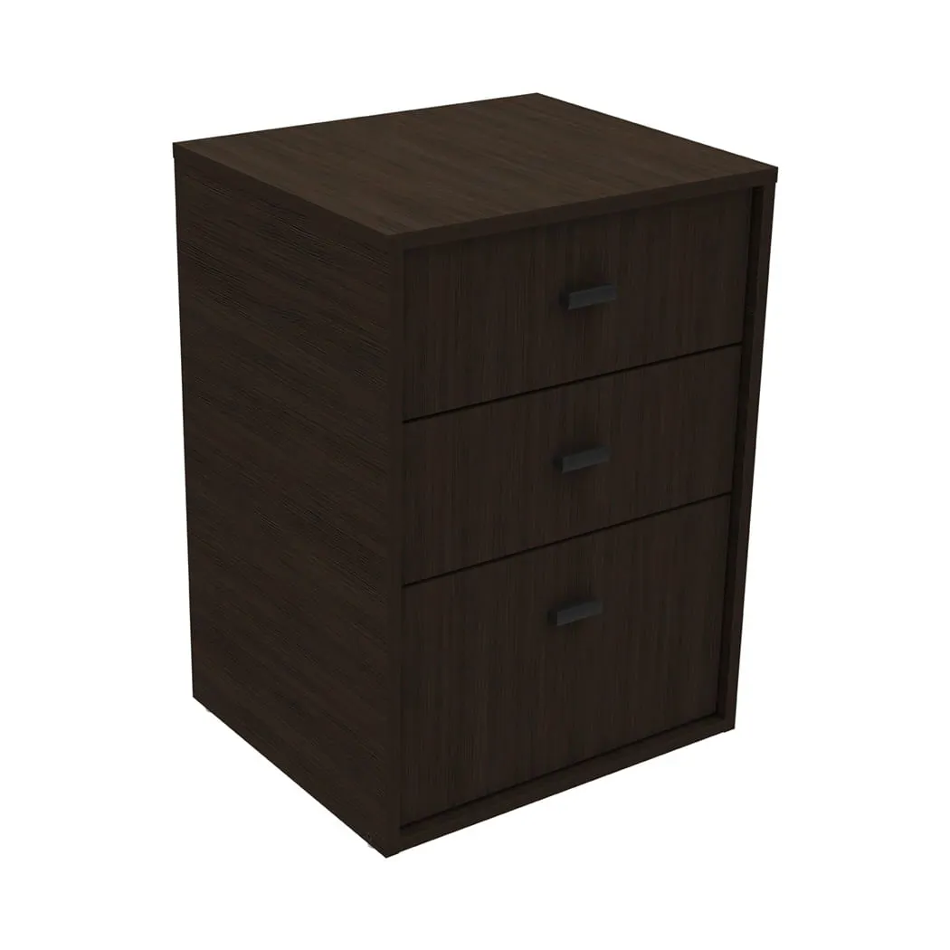 Mesa de Luz Benethon 3 Cajones Melamina Wengue