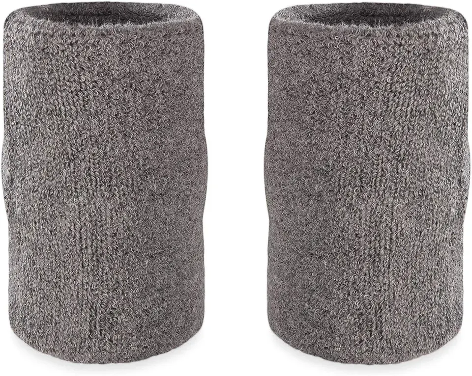 Suddora 6" Doublewide Wrist Bands/Armbands (Pair) - Thick Sweatbands for Basketball, Tennis, Baseball, Gym