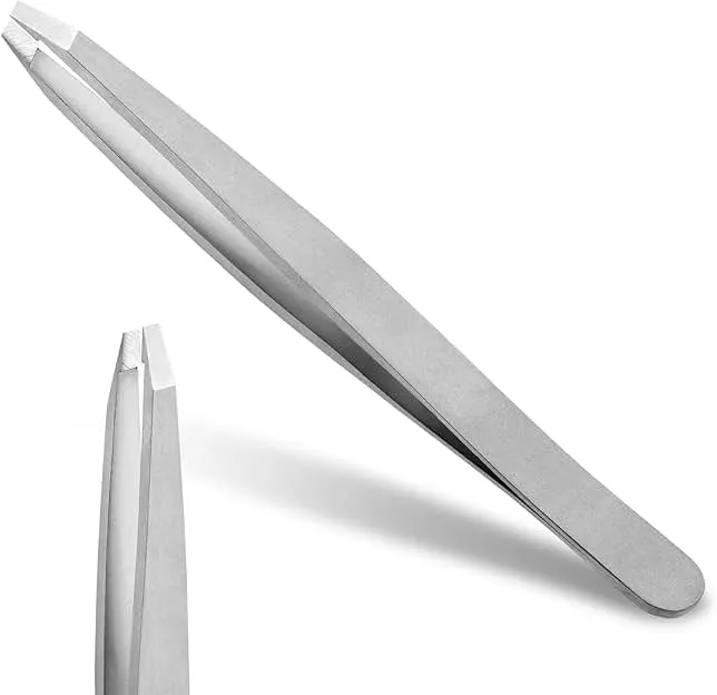 Tweezers for Eyebrows - Slant Tweezers for Women Facial Hair High Precision Tweezer for Men Women Fine Hair Removal and Eyebrow Sh…