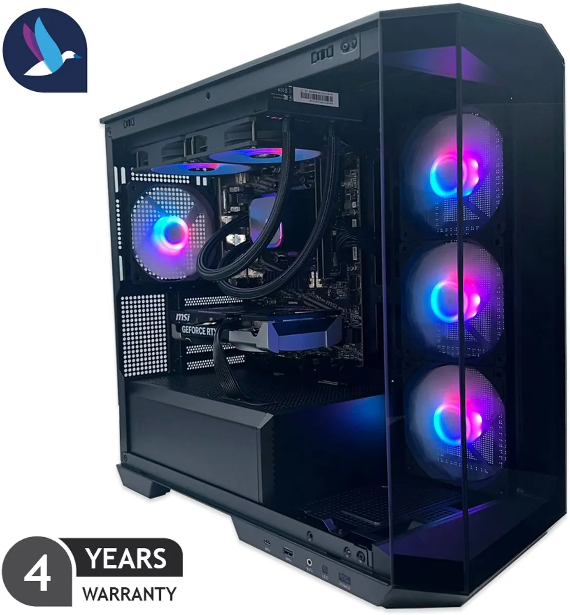 MSI Pano Gaming PC - AMD Ryzen 7 7800X3D - NVIDIA RTX 5070 - 32 GB RAM - 1 TB SSD - WiFi - BT - Waterkoeling