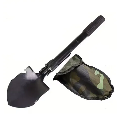 4-in-1 Folding Shovel with Camo Bag
