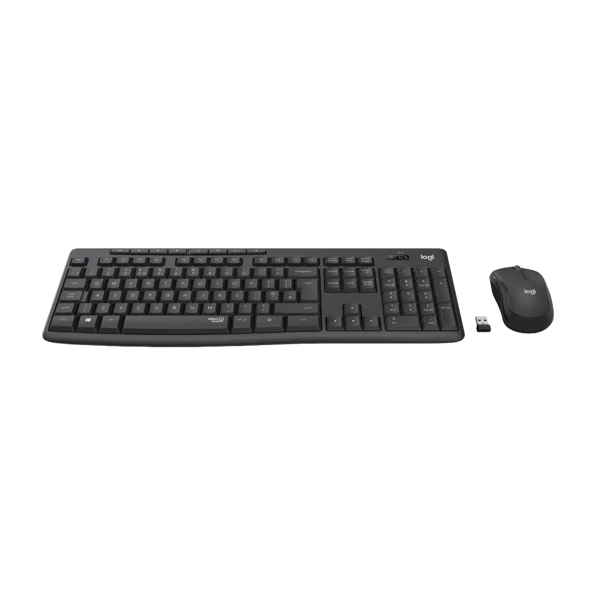Logitech MK295 trådløst tastatur og mus, grafittgrå