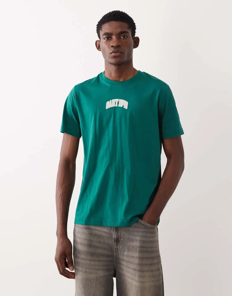 GANT Central varsity chest logo t-shirt in Green