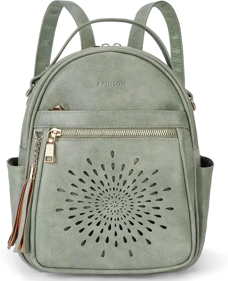 Small Backpack Purse for Women Cute PU Leather Mini Backpacks Ladies Casual Lightweight Travel Daypack Waterproof