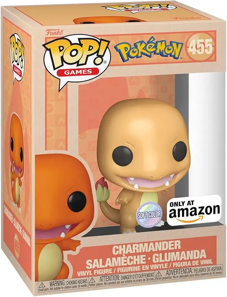 Pop Games: Pokemon - Charmander - Softcolor - Amazon Exclusive - Collectable Vinyl Figure - Gift Idea - Official Merchandise - Toys for Kids & Adults - Video Games Fans