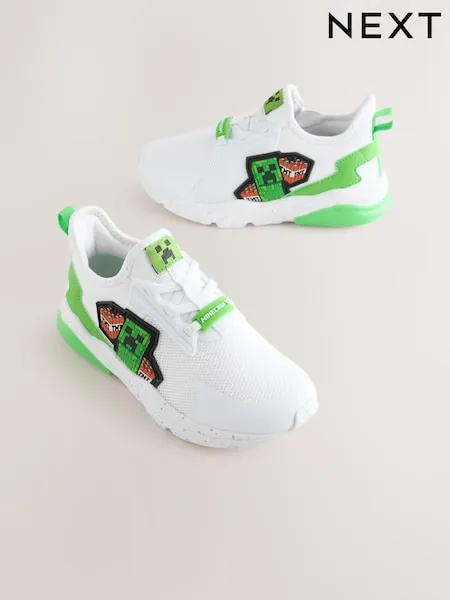 Black Standard Fit (F) Minecraft Elastic Lace Trainers