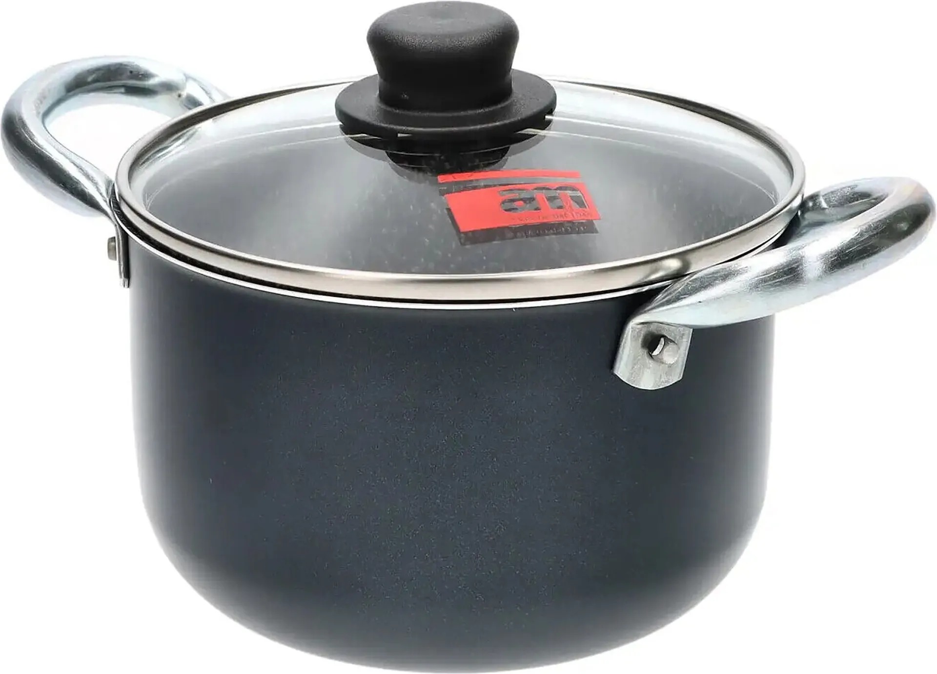 Casseruola 2 manici con coperchio in vetro Linea Granito