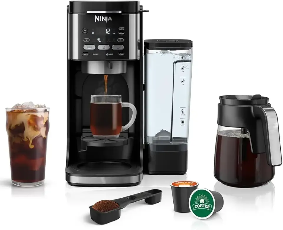 DualBrew Pro CFP101 Drip Coffee Maker – Hot & Iced, K-Cup Compatible, 3 Brew Styles, 60oz Reservoir – Black
