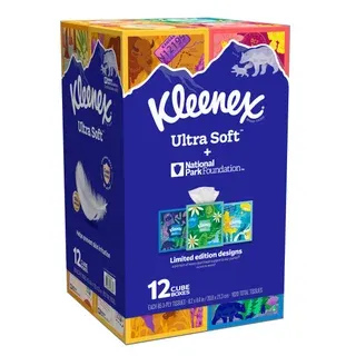 Kleenex Ultra Soft Facial Tissue, 3-Ply, 85-count, 12-pack