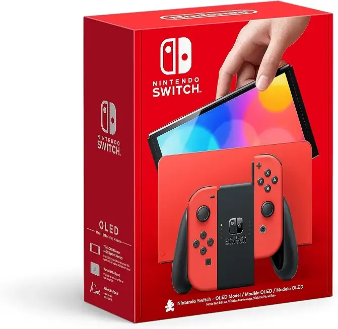 Nintendo Switch - OLED Model: Mario Red Edition (Renewed Premium)