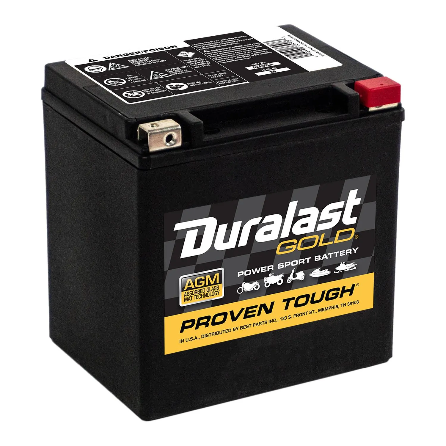 Duralast Gold AGM Battery / Group Size Powersport AZX30LA