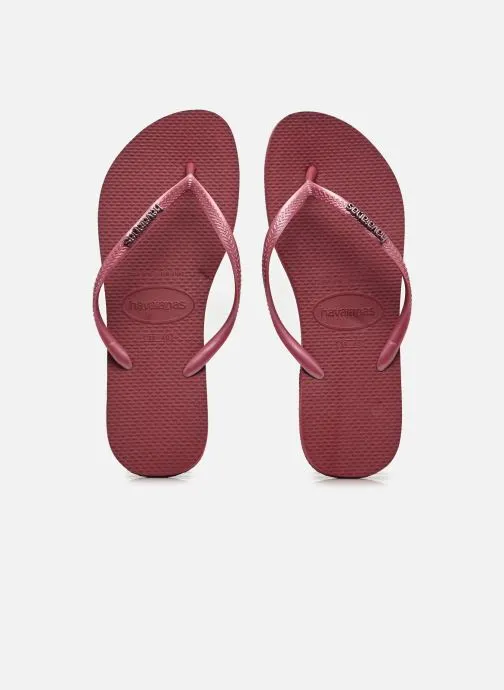Slippers Hav. Slim Logo Metallic W dames bordeaux