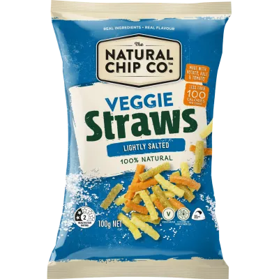 The Natural Chip Co. Veggie Straws 100g/Lentil Whirls 85g