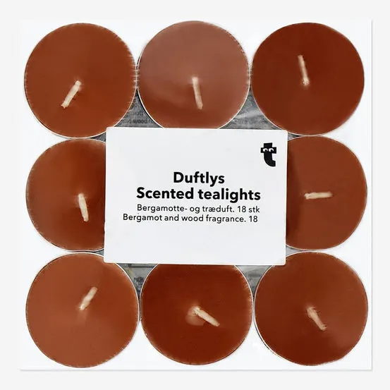 Duftlys med Bergamot og Trefin - 18 stk