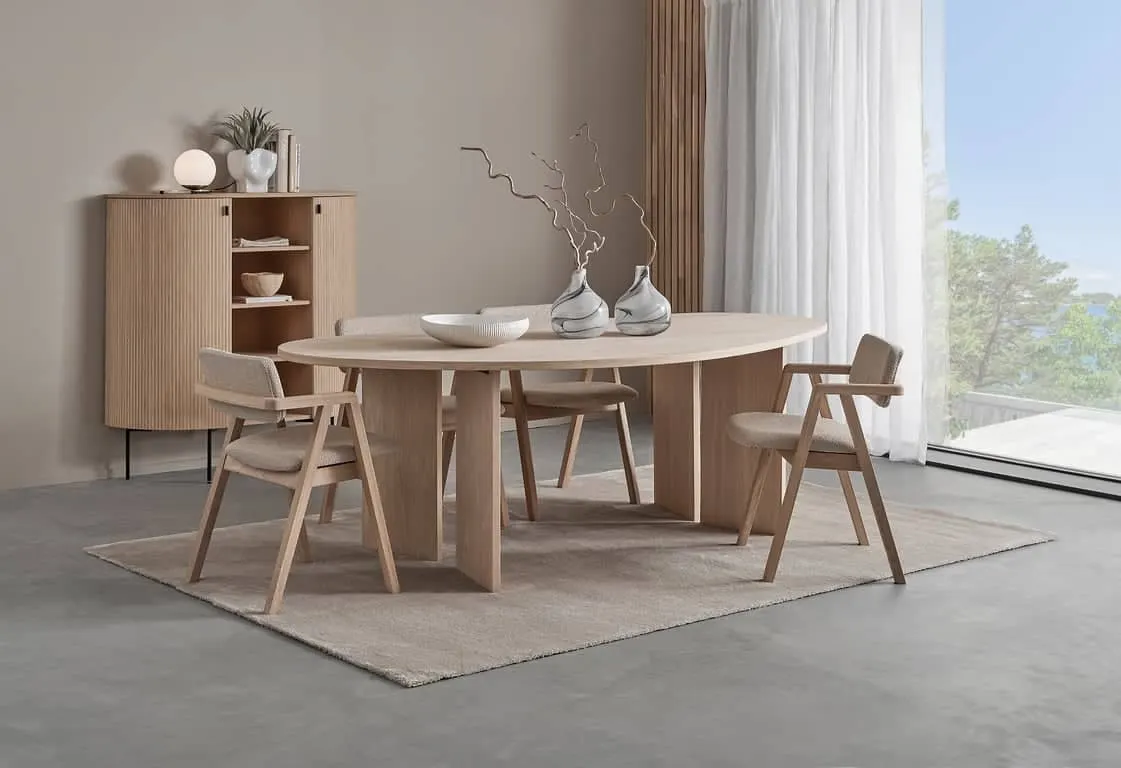 Eclipse spisebord 230x110 cm hvitoljet 9001