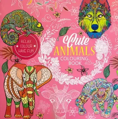 Cute animals colouring book