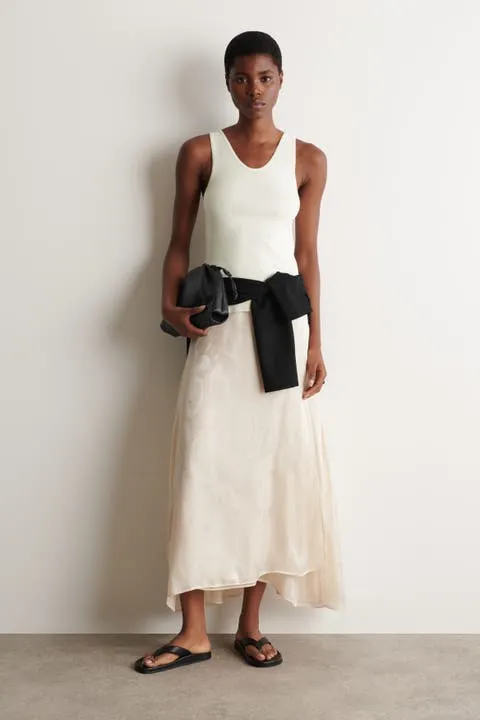 Jacquard Handkerchief Midi Skirt