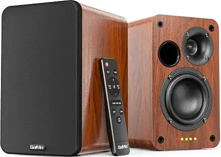 Saiyin Powered Bluetooth Bookshelf Speakers