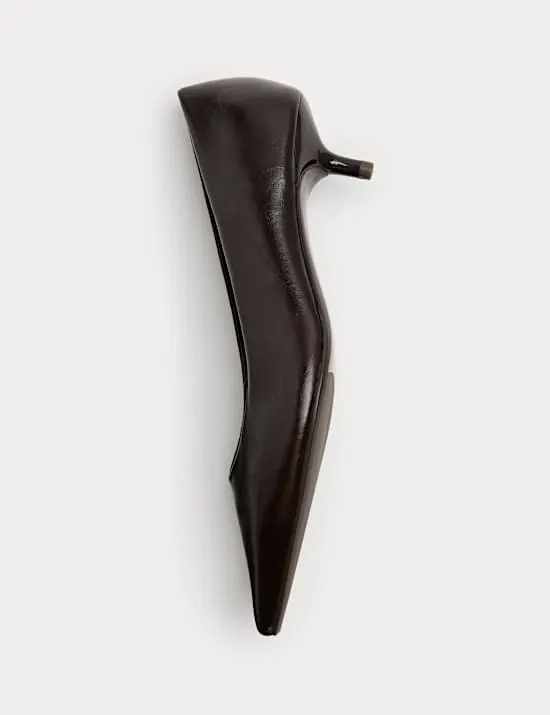 Kitten Heel Pointed Court Shoes