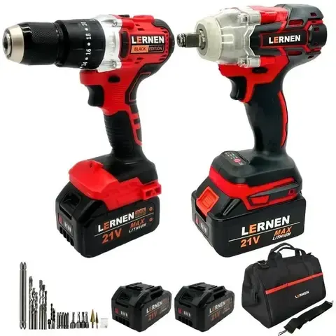Kit Taladro + Llave De Impacto Brushless + 2 Baterías