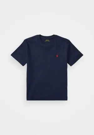 COTTON JERSEY CREWNECK TEE 7-14Y UNISEX - T-shirts - cruise navy