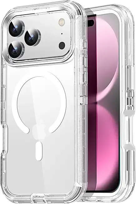 AICase for iPhone 18 Pro Max Case Clear with MagSafe 3 in 1 Heavy Duty