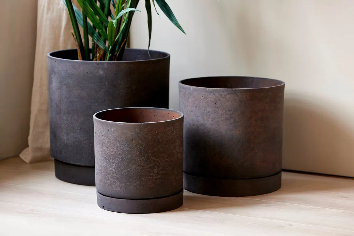 Utendørs potte Brown Liten D28 H28