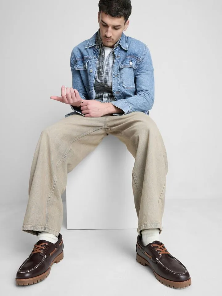 Chemise Oxford à carreaux et manches longues