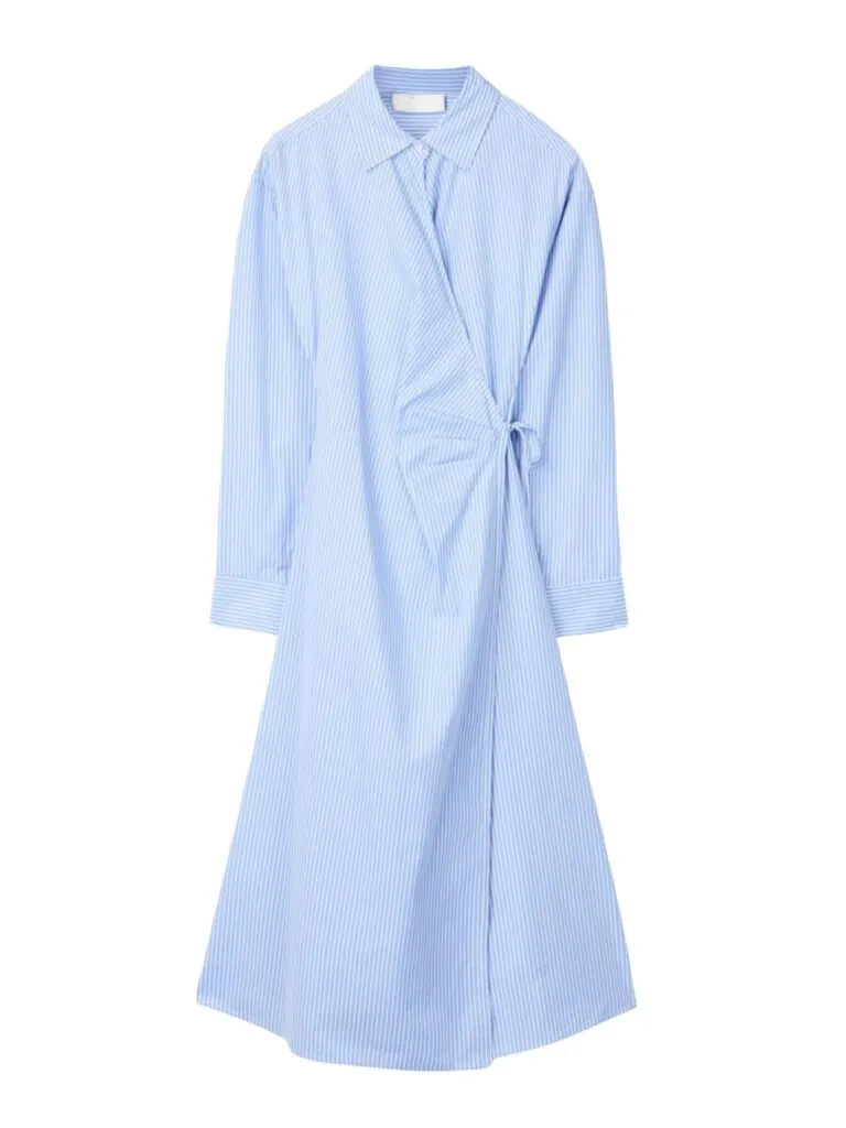 Wrap Shirt Dress - Blå
