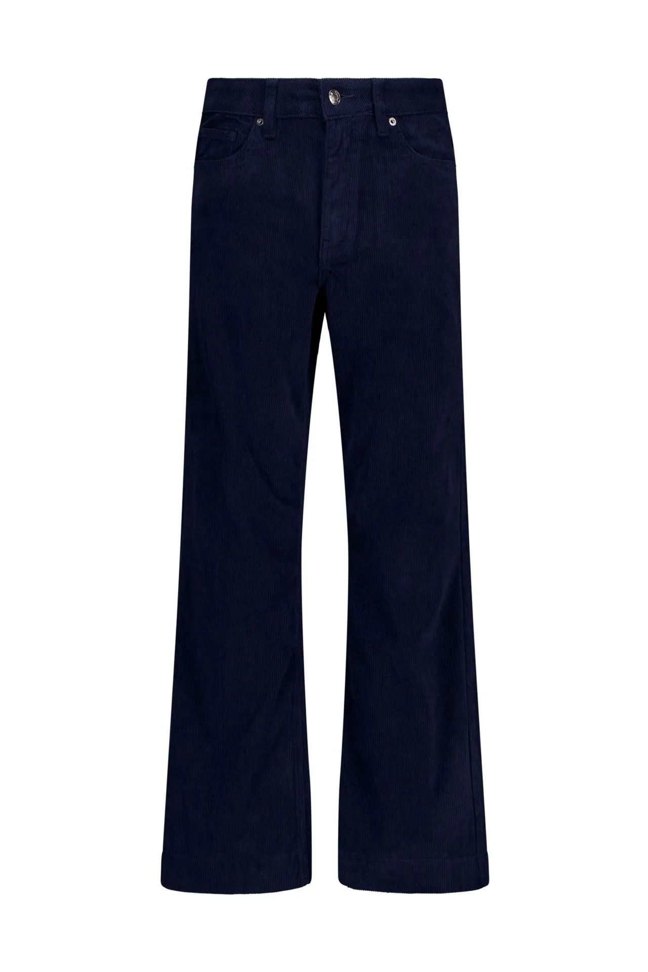 Wyna jeans | Wide | Donkerblauw | Ribstof | L32