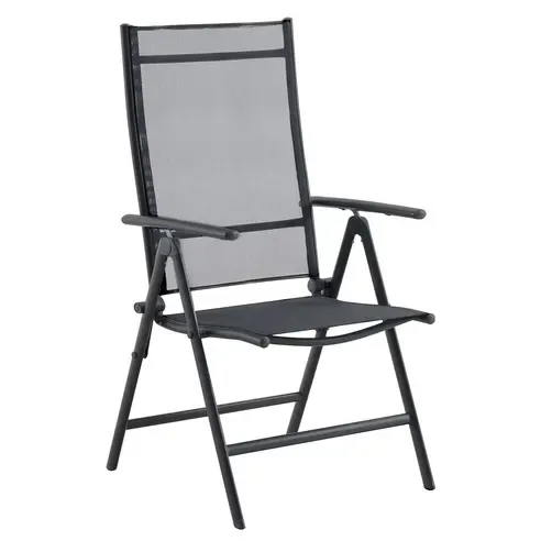 Gartenstuhl - anthrazit - Aluminium