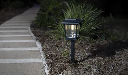 Patriot Lighting® Cruto Black Solar LED Path Landscape Light