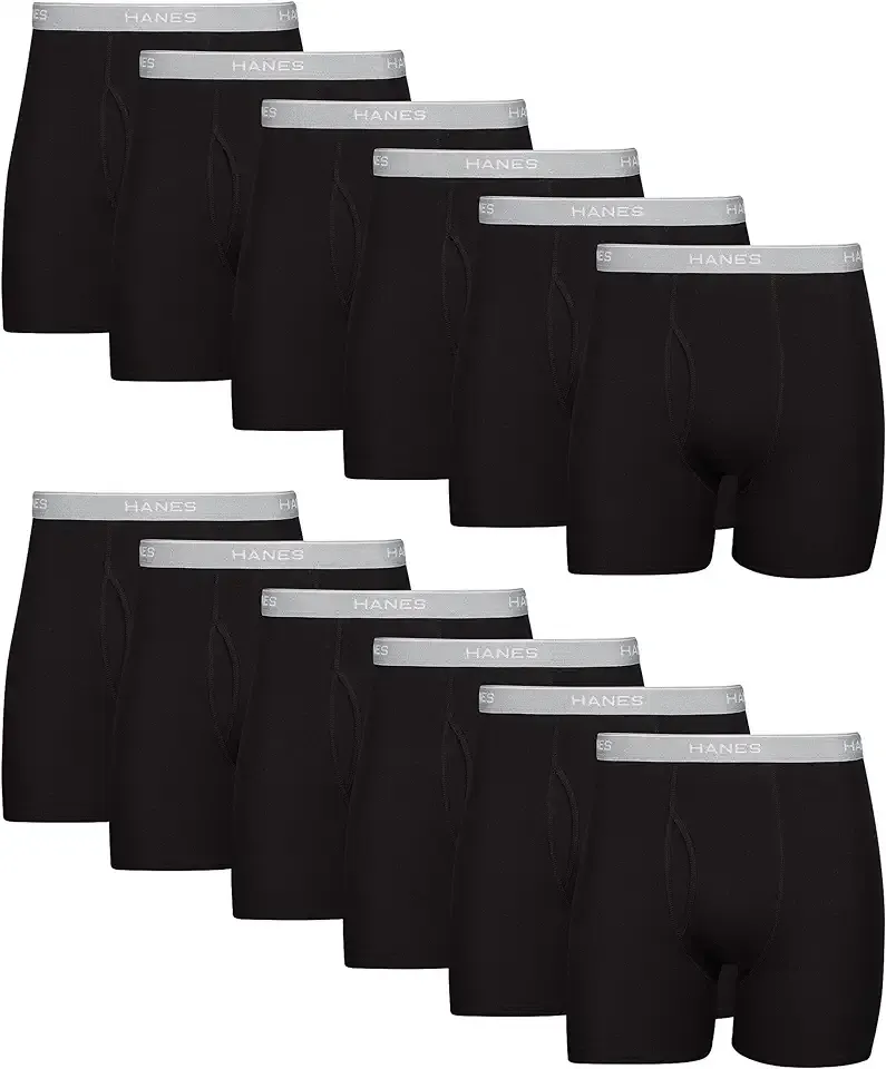 mens Underwear Boxer Briefs Pack, Cool & Breathable Cotton Moisture-wicking Underwear for Men, No Ride Up