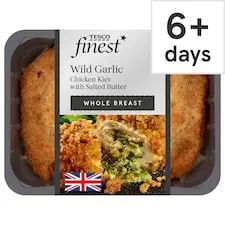 Tesco Finest Roasted Garlic Chicken Kiev With Salted Butter 385G