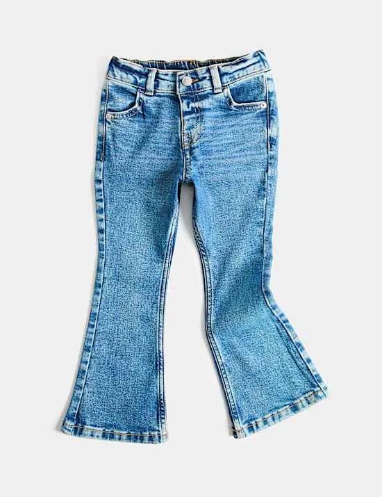 Denim-Jeans mit ausgestelltem Bein (2–8 Jahre)