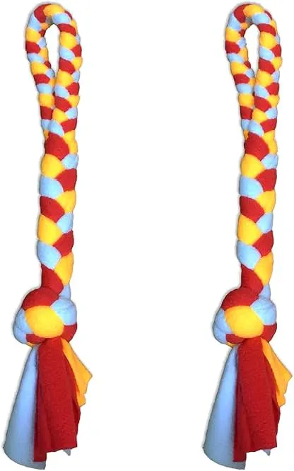 Dewonch Dog Fleece Rope Teaser Toy as Replacement to Chase and Tug (A-2PCS) Dewonch Dog Fleece Rope Teaser Toy as Replacement t…