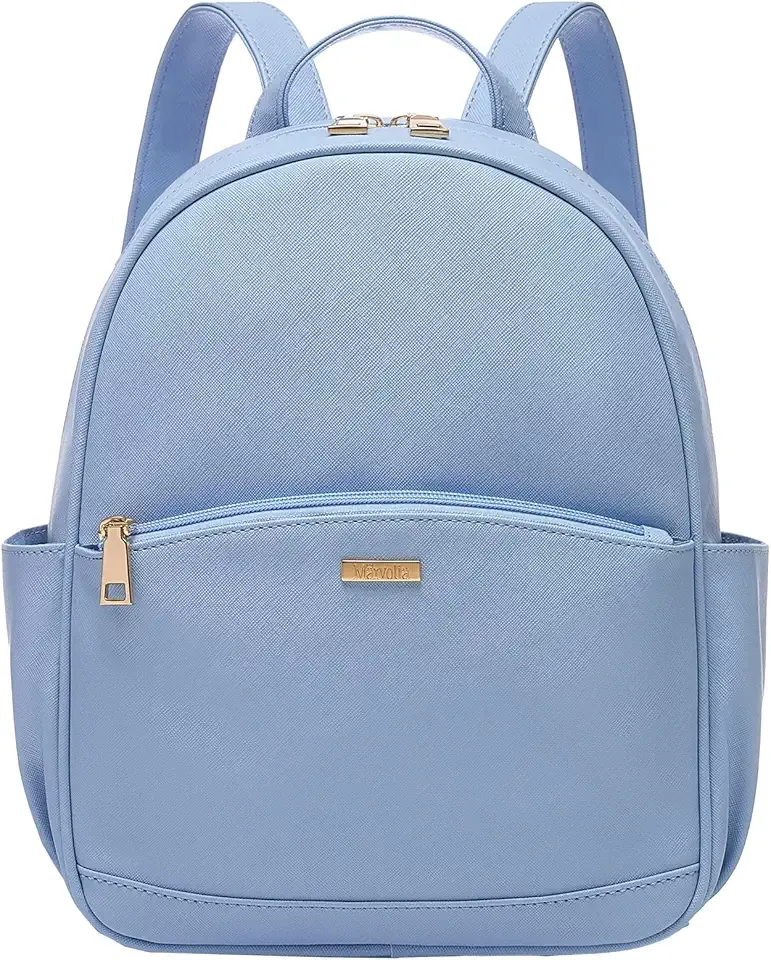 Mini Backpack for Women - Leather Backpack Cute Backpacks with Multiple Pockets for Travel College Work - Blue