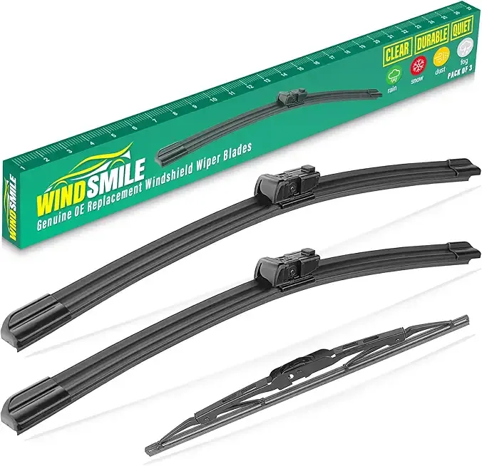 26" 17" 12" Windshield Wiper Blades Replacement for Cadillac SRX 2010 2011 2012 2013 2014 2015 2016 Premium All Weather Front Rear Wipers Set - OEM Quality (Pack of 3)