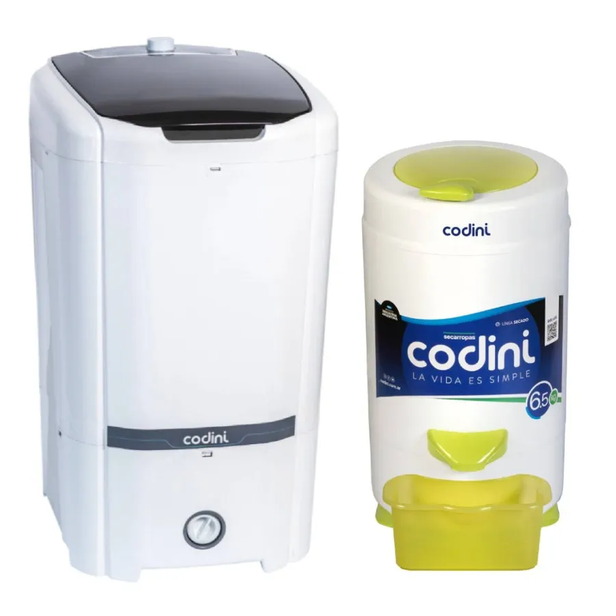 Combo Lavarropas Semiautomático QBICO 10 kg + Secarropas Centrífugo Innova ...