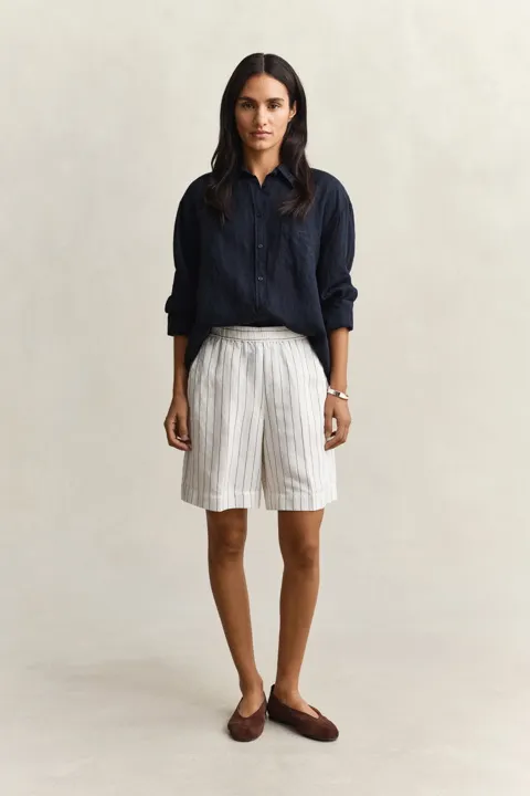 Stripete shorts i linblanding