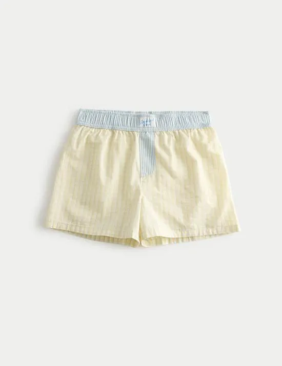 Kids' Yellow Woven Checked Pyjama Shorts (6-16 Yrs)