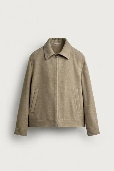 TEXTURED REGULAR FIT JACKET