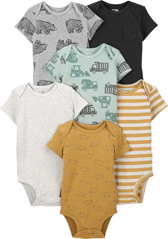 Baby-Boys 6-Pack Short-Sleeve Bodysuit