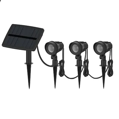 200 -Lumens 1 -Watt Black Warm White Solar LED Spot light