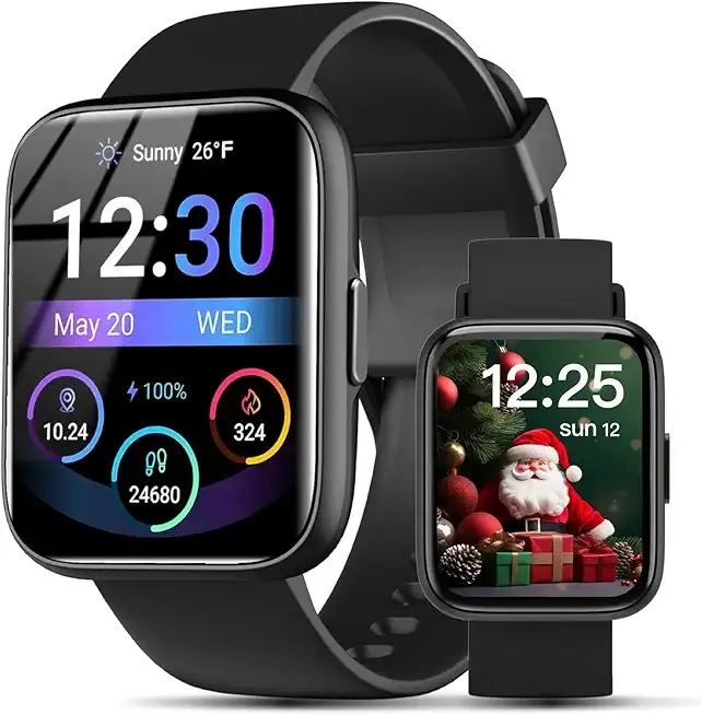 JeeJTek Smart Watches for Men Women - 1.83" HD 2025 Fitness Tracker with 100 Sports Modes, Heart Rate/Sleep Monitor, Bluetooth Call & Music Control IP68 Waterproof for iPhone/Android