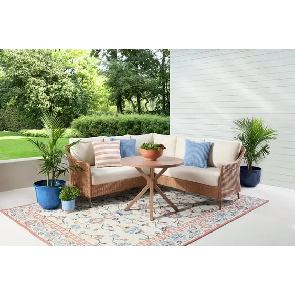 Mainstays Chelsea Outdoor Patio Steel 4-Piece Sectional Dining Set, Beige $597.00