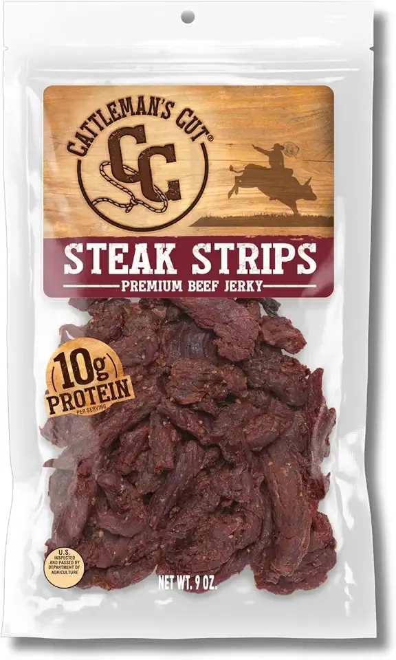 Cattleman's Cut Texas Style Flank Steak Beef Jerky, 9 Ounce