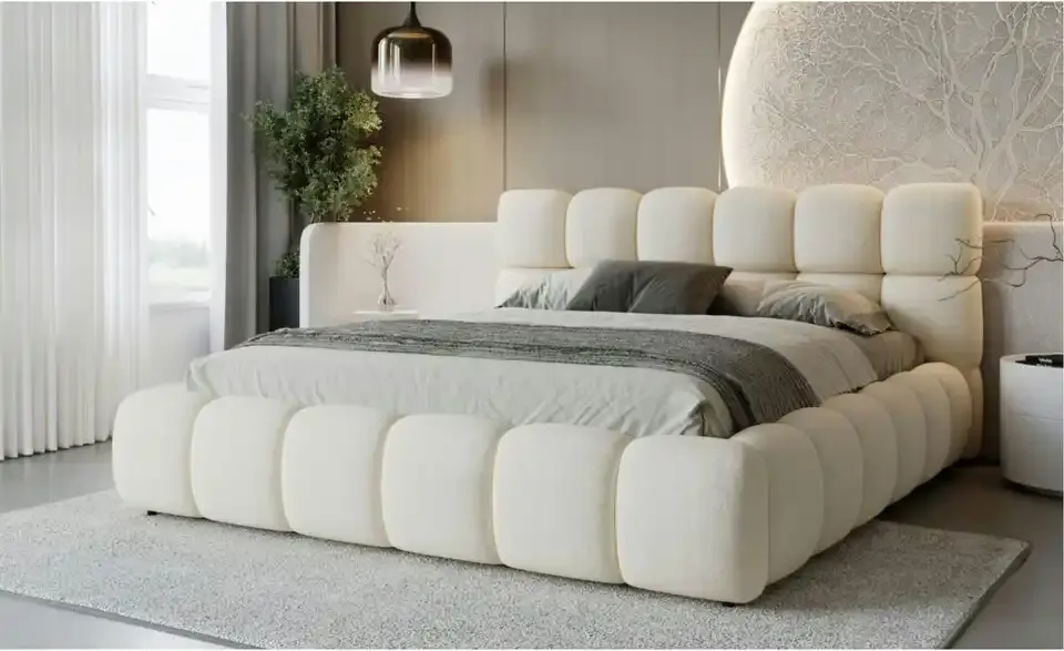 Polsterbett mit Bettkasten und Lattenrost Modo