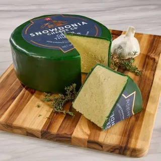 Snowdonia Green Thunder Cheddar Cheese, Full Wheel, Approximately 4.4 lbs.